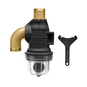 Siffong ventil Ø60. rett stuss. m/nøkkel.Techno polymer