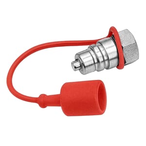 Støvhette for han. 3/8. rød.