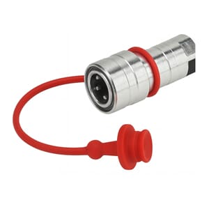 Støvplugg for hun. 3/8. rød.