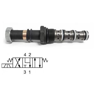 EVM18-43G1. 12 ltr/min. 4veis. 3pos. Sleidev. Direkte.styrt