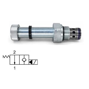 EVM22-D2. 40 ltr/min. Normalt åpen. Setev. Pilot.styrt.