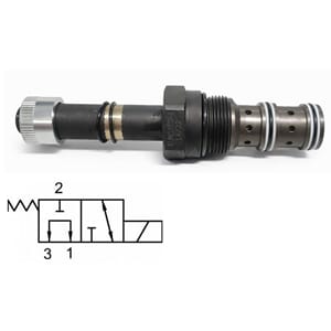 EVM33-32A3. 50 ltr/min. 3veis. 2pos. Sleidev. Direkte.styrt