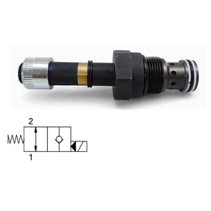 EVM33-B1.  80 ltr/min. Normalt åpen. Setev. Pilot.styrt. Bi.