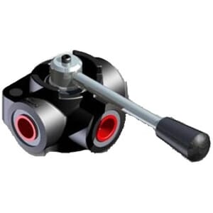 3-veis ventil 1/4 åpent senter.