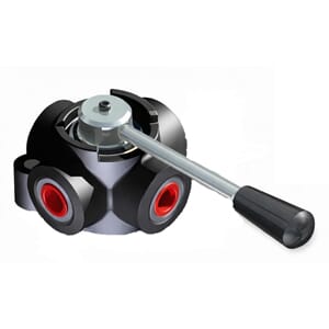 4-veis ventil 3/8 åpent senter.