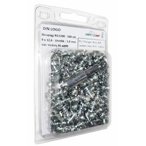 Bestgrip 1200 skrupigg 9x12.6 - Utstikk 1.9. (100stk + Verk)