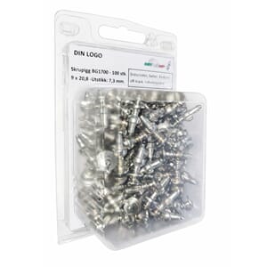 Bestgrip 1700 skrupigg 9x20.8 - Utstikk 7.3. (100stk)