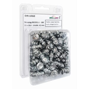 Bestgrip 1911-J skrupigg 11x18.6 - Utstikk 4.3.(100stk)